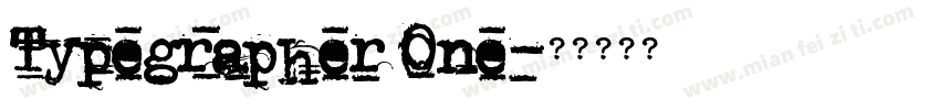 Typegrapher One字体转换